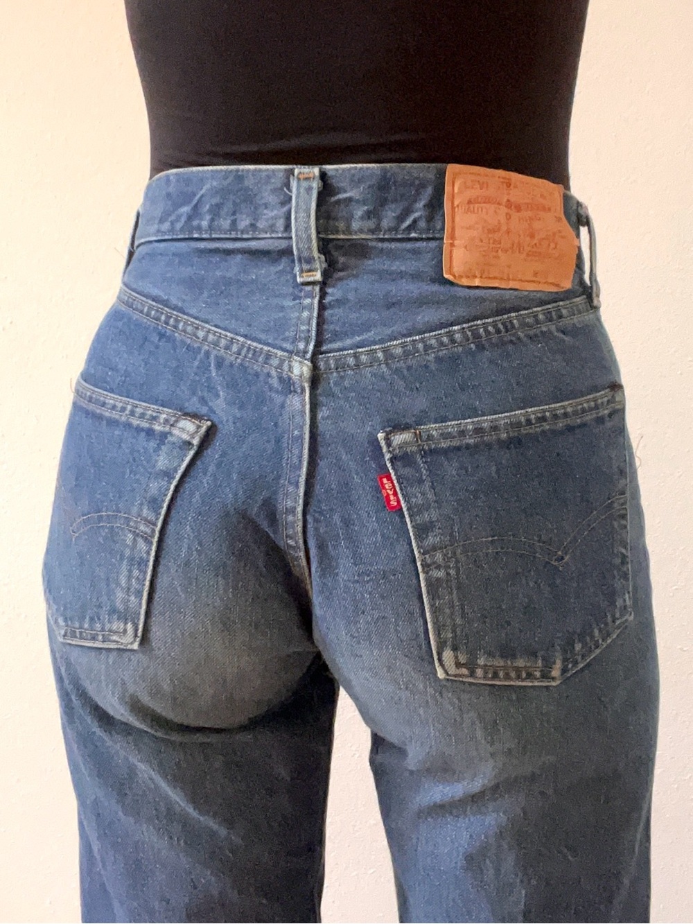 Vintage 80s Levi's 501 Redline Selvedge Jeans USA Tiny Fit 23 24 25